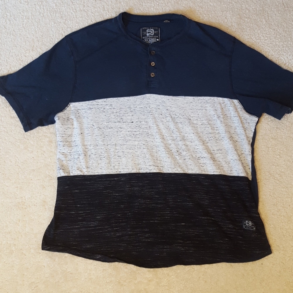 Distortion color block, T shirt. Size XL